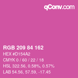 Color code: RGB 209 84 162 | qconv.com