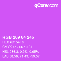 Color code: RGB 209 84 246 | qconv.com