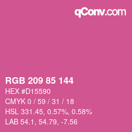 Color code: RGB 209 85 144 | qconv.com