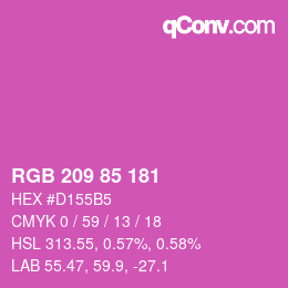 Color code: RGB 209 85 181 | qconv.com