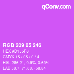 Color code: RGB 209 85 246 | qconv.com