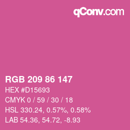 颜色代码: RGB 209 86 147 | qconv.com