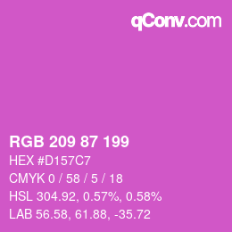 Código de color: RGB 209 87 199 | qconv.com