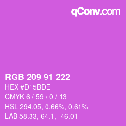 Color code: RGB 209 91 222 | qconv.com