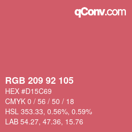 Color code: RGB 209 92 105 | qconv.com