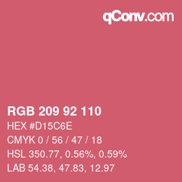 Color code: RGB 209 92 110 | qconv.com