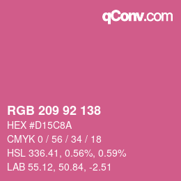 Color code: RGB 209 92 138 | qconv.com