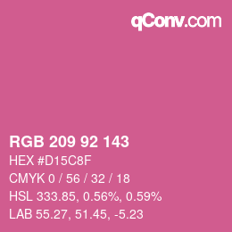 颜色代码: RGB 209 92 143 | qconv.com