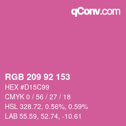 颜色代码: RGB 209 92 153 | qconv.com