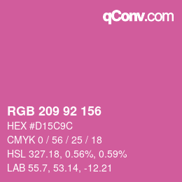 Color code: RGB 209 92 156 | qconv.com