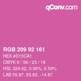 颜色代码: RGB 209 92 161 | qconv.com
