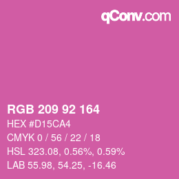 颜色代码: RGB 209 92 164 | qconv.com