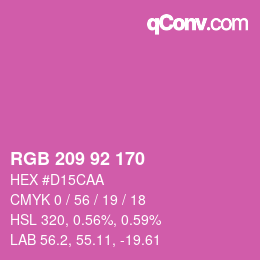 颜色代码: RGB 209 92 170 | qconv.com