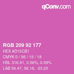 颜色代码: RGB 209 92 177 | qconv.com