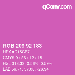 颜色代码: RGB 209 92 183 | qconv.com