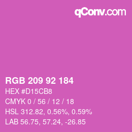 颜色代码: RGB 209 92 184 | qconv.com