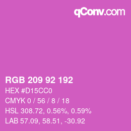 颜色代码: RGB 209 92 192 | qconv.com