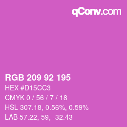 Color code: RGB 209 92 195 | qconv.com