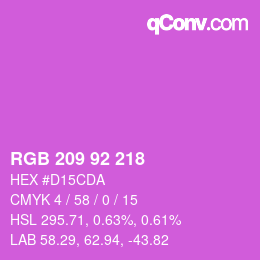 カラーコード: RGB 209 92 218 | qconv.com