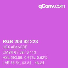 Color code: RGB 209 92 223 | qconv.com