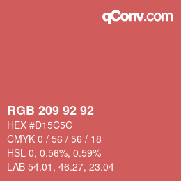 Color code: RGB 209 92 92 | qconv.com