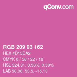 Color code: RGB 209 93 162 | qconv.com