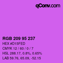 Color code: RGB 209 95 237 | qconv.com