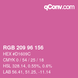 Color code: RGB 209 96 156 | qconv.com