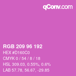 Color code: RGB 209 96 192 | qconv.com