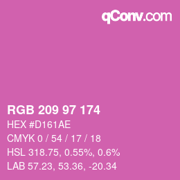 Color code: RGB 209 97 174 | qconv.com