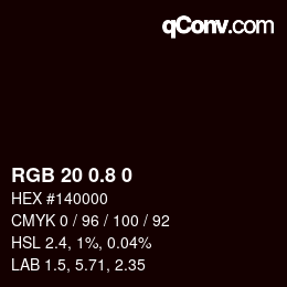 Color code: RGB 20 0.8 0 | qconv.com