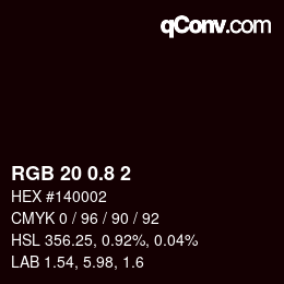 Color code: RGB 20 0.8 2 | qconv.com