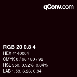 Color code: RGB 20 0.8 4 | qconv.com