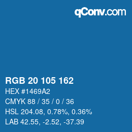 Color code: RGB 20 105 162 | qconv.com