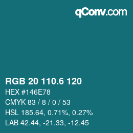 カラーコード: RGB 20 110.6 120 | qconv.com
