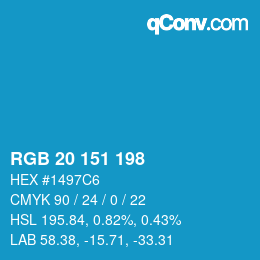 Color code: RGB 20 151 198 | qconv.com
