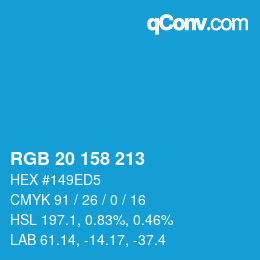 Color code: RGB 20 158 213 | qconv.com