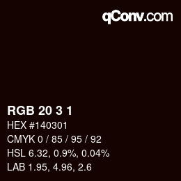 Color code: RGB 20 3 1 | qconv.com