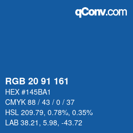 Color code: RGB 20 91 161 | qconv.com