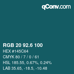 カラーコード: RGB 20 92.6 100 | qconv.com