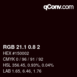Color code: RGB 21.1 0.8 2 | qconv.com