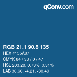 Color code: RGB 21.1 90.8 135 | qconv.com