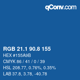 Color code: RGB 21.1 90.8 155 | qconv.com