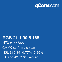 Color code: RGB 21.1 90.8 165 | qconv.com