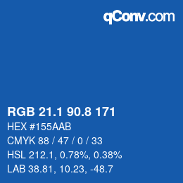 Color code: RGB 21.1 90.8 171 | qconv.com