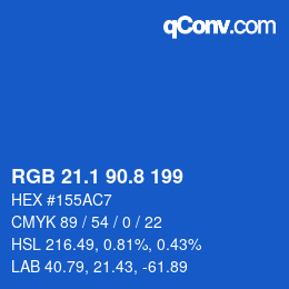 Color code: RGB 21.1 90.8 199 | qconv.com