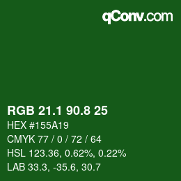 カラーコード: RGB 21.1 90.8 25 | qconv.com