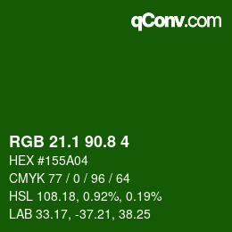 カラーコード: RGB 21.1 90.8 4 | qconv.com