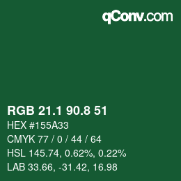 カラーコード: RGB 21.1 90.8 51 | qconv.com
