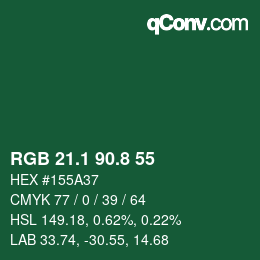 カラーコード: RGB 21.1 90.8 55 | qconv.com